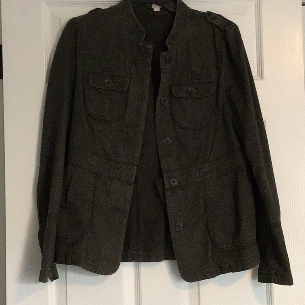 Women’s Loft Military Utility Style Olive Green Jacket